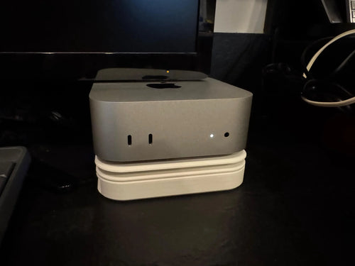Sleek Mac Mini Stand with Bonus USB and SSD Slots image 0