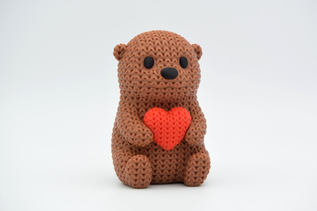 Knitted Otter With Heart