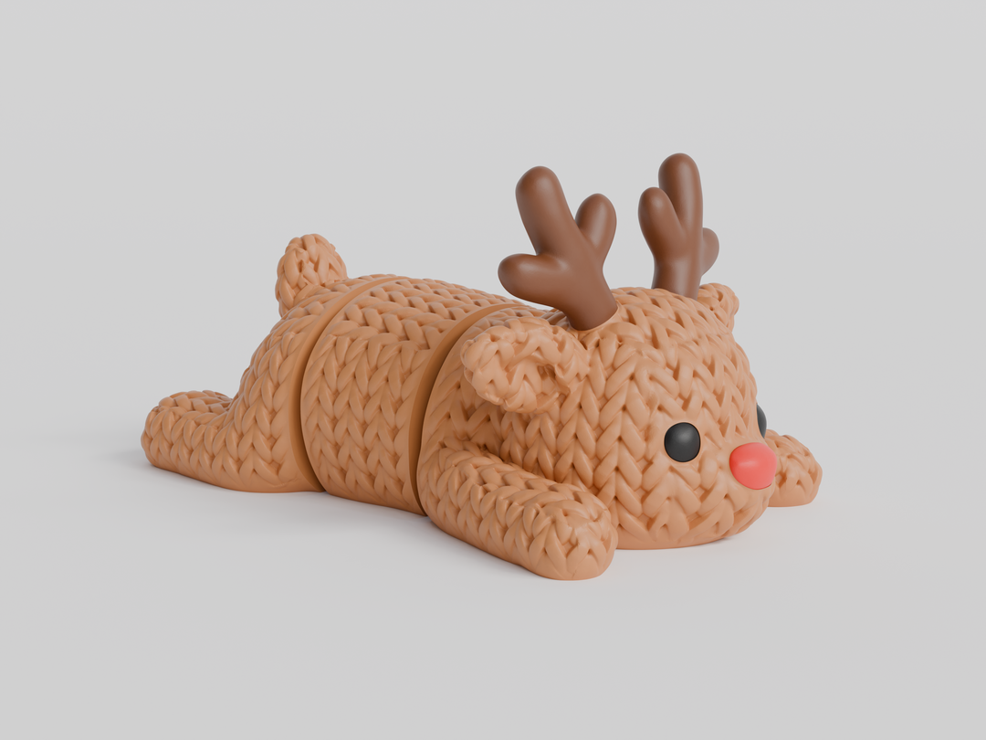 Knitted Articulated Reindeer