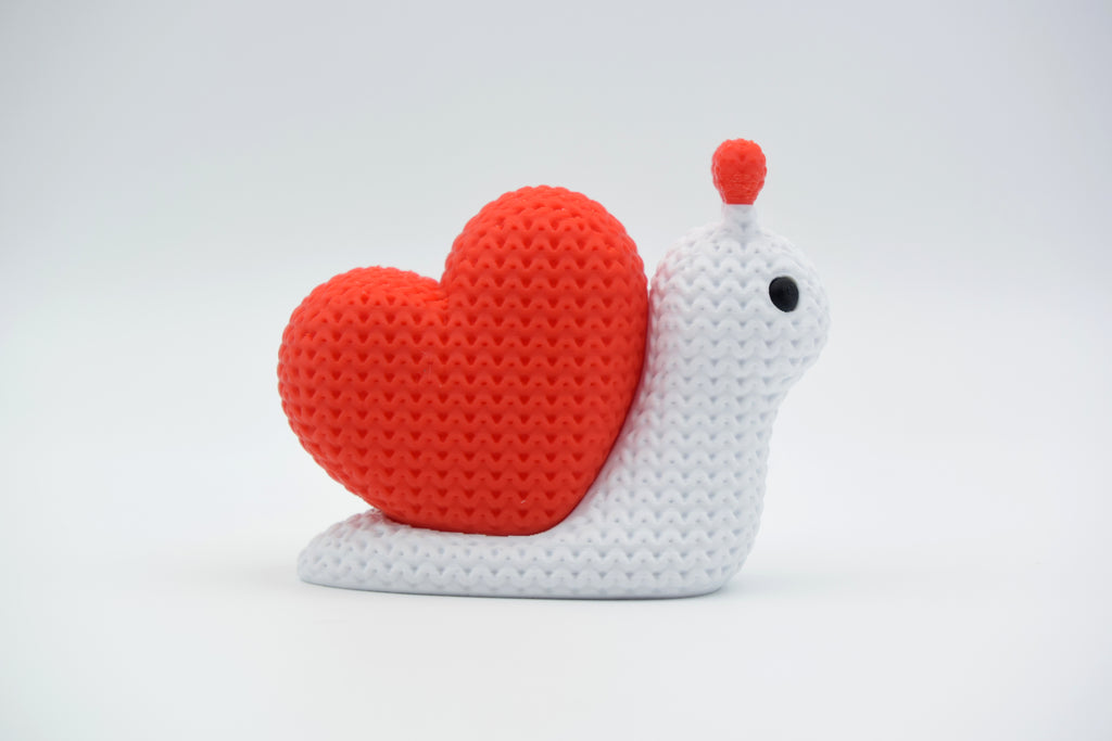 Knitted Valentine's Day Snail