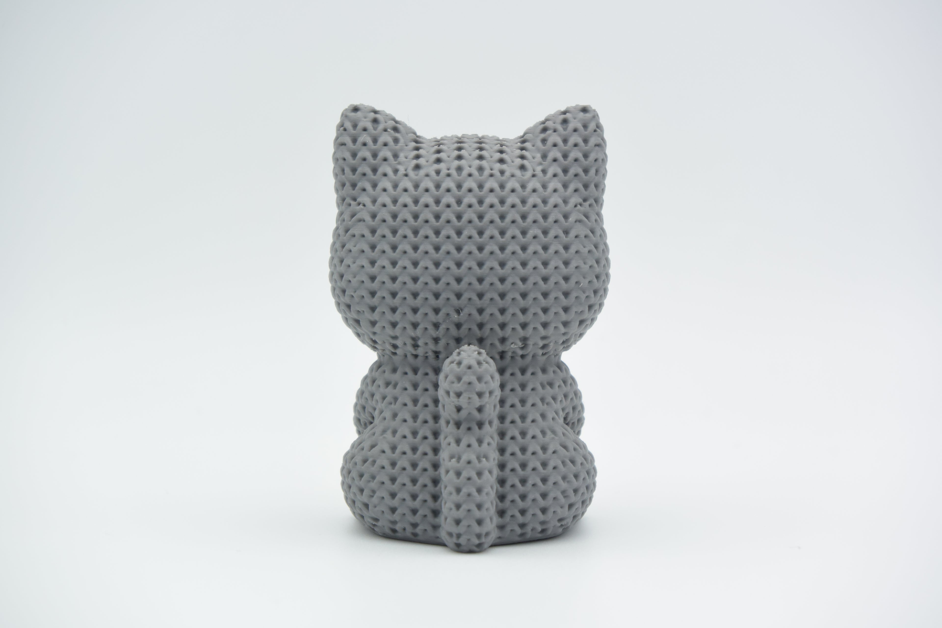 Knitted Cat With Heart