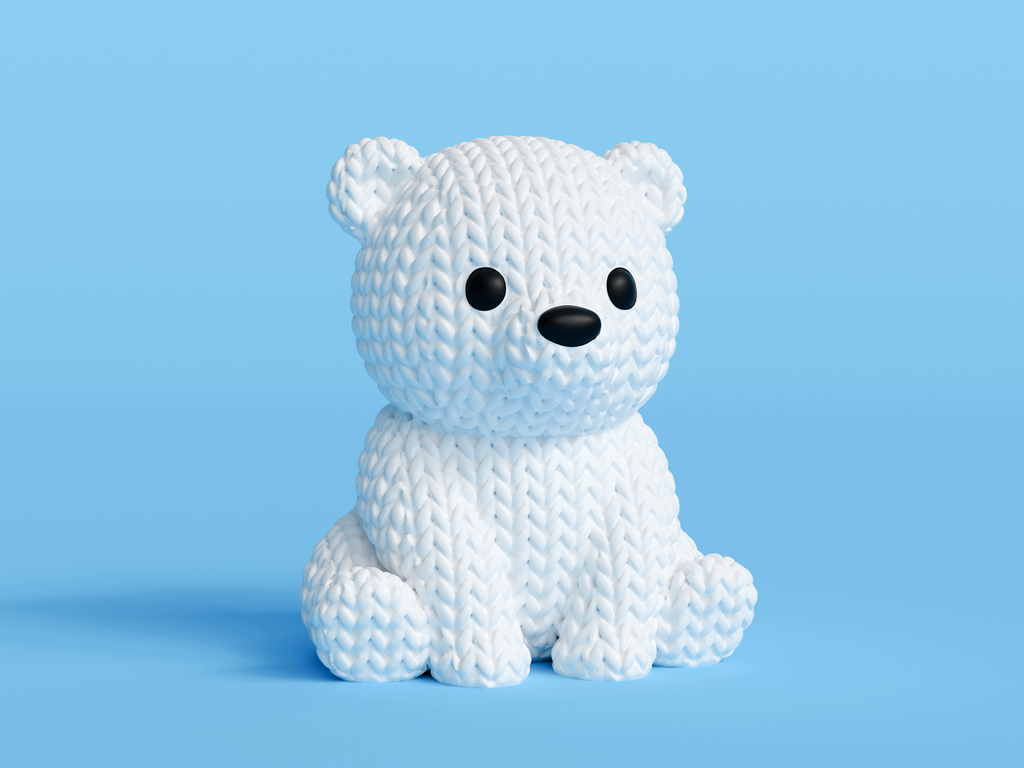 Knitted Baby Polar Bear