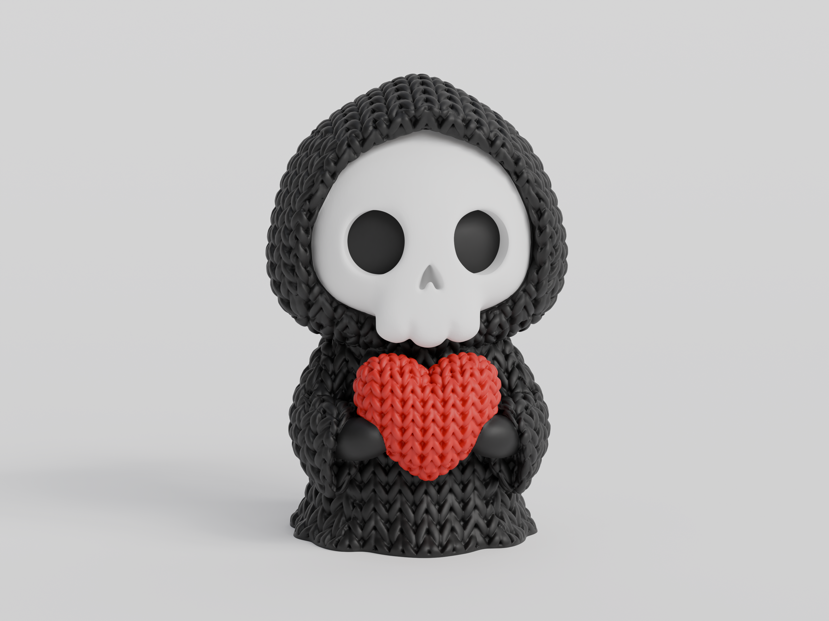 Knitted Heart Grim Reaper