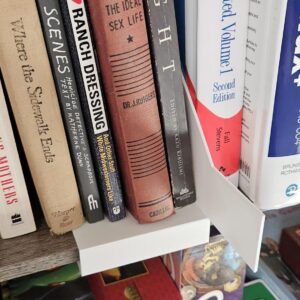 Book shelf dividers dual label capable