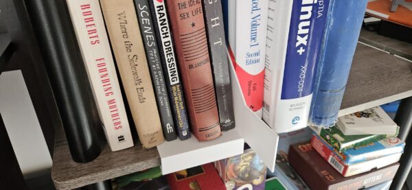 Book shelf dividers dual label capable